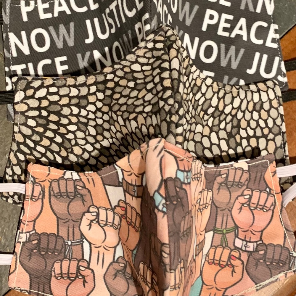 BLM ✊🏾 ✊🏽 ✊🏿face mask set ( handmade)